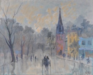 198 - "Early Morning Church" - 24"x30"