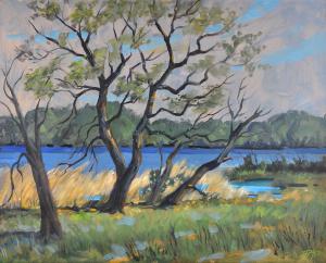 218 - "Tree on the Severn" - 24"x30"