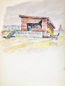 264 - untitled (1966) (Beach Rentals) - 12"x12"